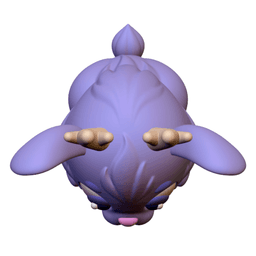 Cute Cryptid Fuzzy Jackalope Figure Adorable Fantasy Creature 3d model