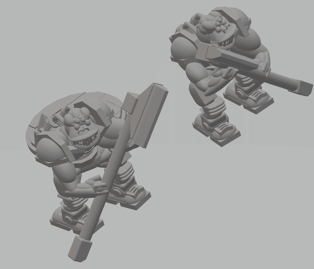 FHW: Oxchan/ Zorblin Orc Heavy Melee Trooper Concept 3d model