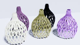 Thistle Lantern 3D Printed Gothic Lattice Lamp Shade Floral Mesh Light Cover Modern Boho Home Decor 3d model