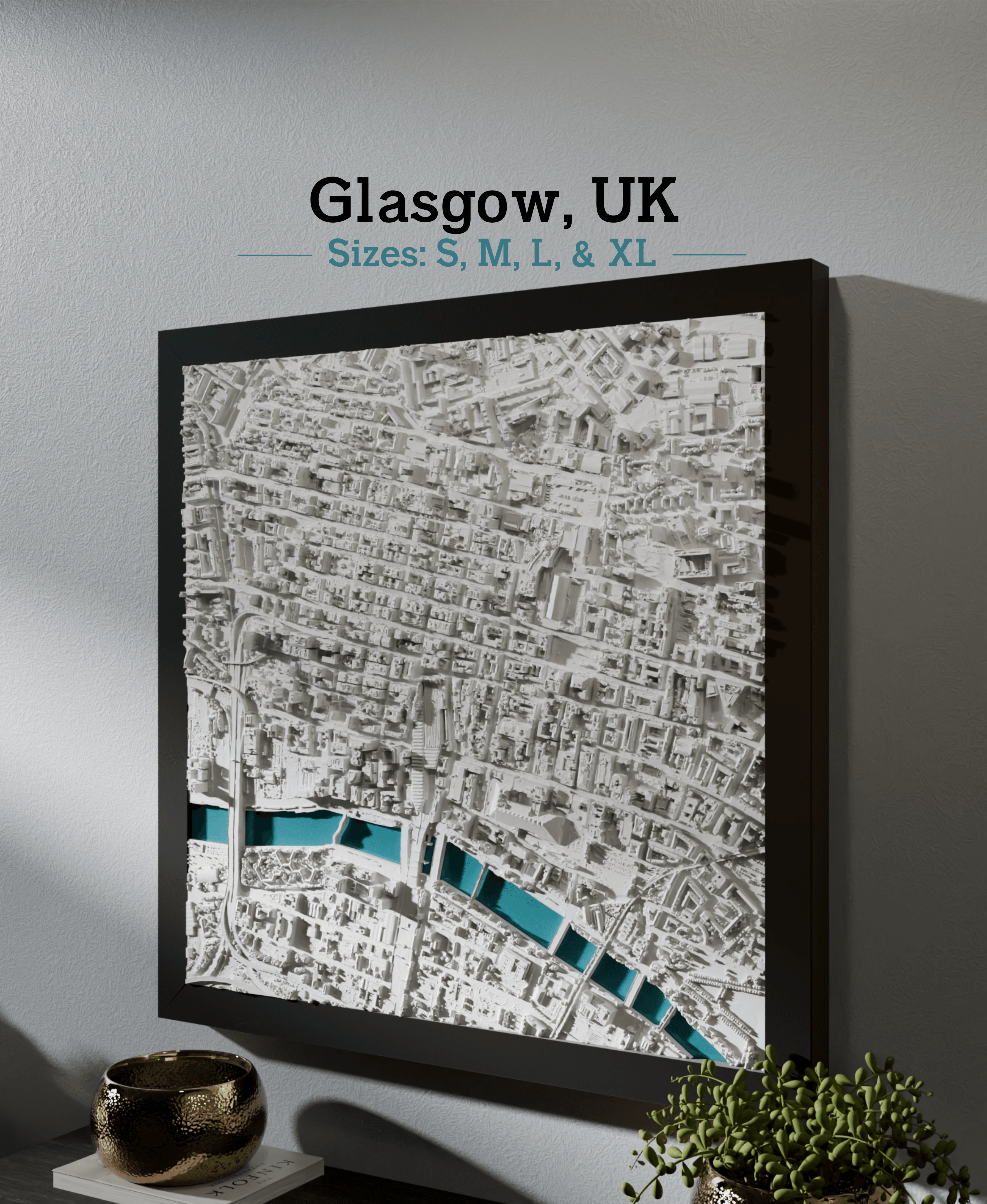 Glasgow, UK - S, M, L & XL 3d model