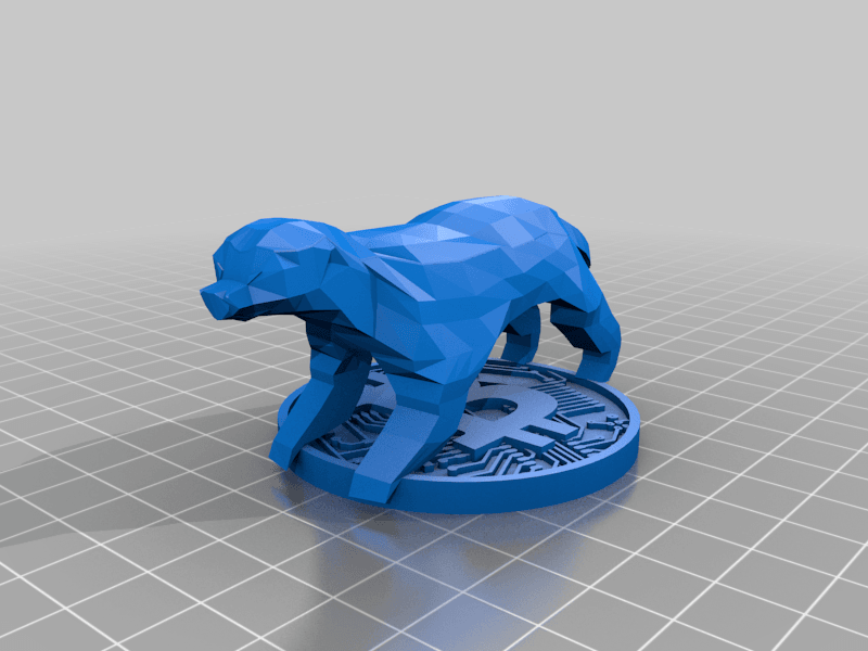 Low Poly Honey Badger for Dual Extrusion 3d model