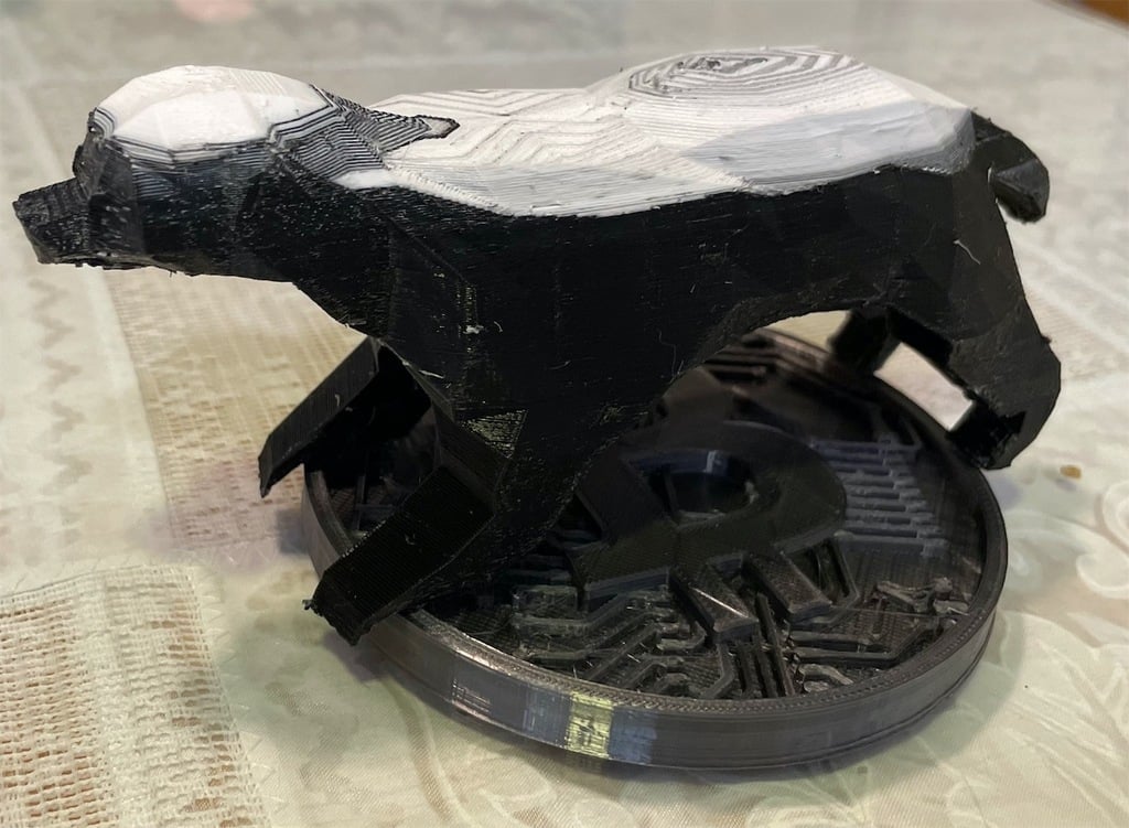 Low Poly Honey Badger for Dual Extrusion 3d model