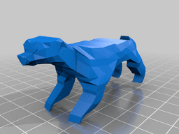 Low Poly Honey Badger for Dual Extrusion 3d model