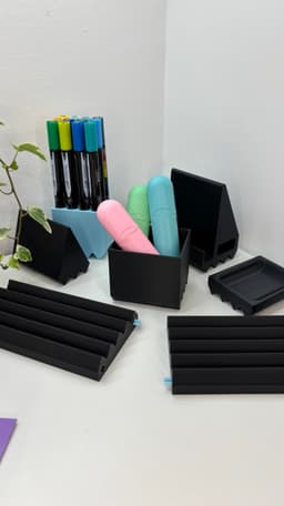 Fully Modular Desk Organizer - Including Customizable Parts! 3d model