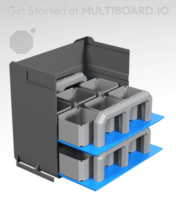 3x1 - Internal Grid - Simple Drawer Stacking Plate 3d model