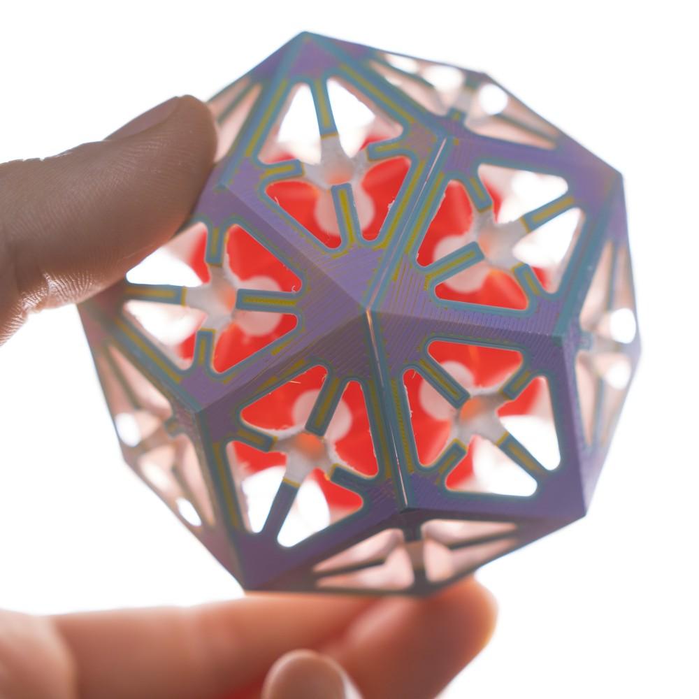 Rhombic Triacontahedron Spore // Folding Polypanel Pack No.1 3d model