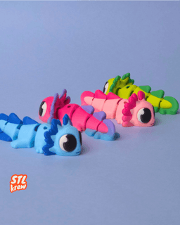 Cute articulated Axolotl - Axie 3d model