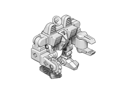 PrintABlok Medium Mech Articulated Mech Construction Toy 3d model