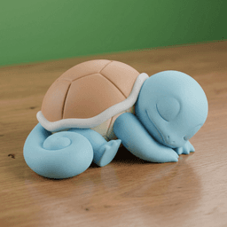 The Squirtle Sleeping Desk Series: #1 3d model