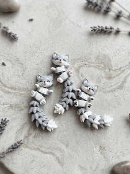 Cute Flexi Baby Wolf Toy / Keychain - FREE 3d model
