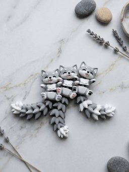 Cute Flexi Baby Wolf Toy / Keychain - FREE 3d model