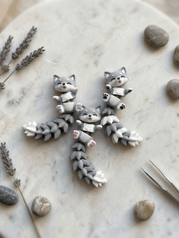 Cute Flexi Baby Wolf Toy / Keychain - FREE 3d model