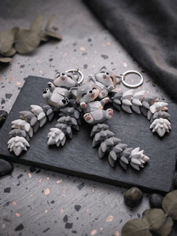 Cute Flexi Baby Wolf Toy / Keychain - FREE 3d model