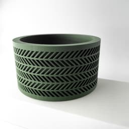 The Quen Planter Pot with Drainage Tray & Stand Included | Modern and Unique Home Decor 3d model