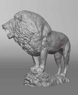 Realistic Majestic Lion Growling 3D print model 3d model