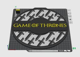 Multilayered Art - Game Of Thrones Logo 3d model