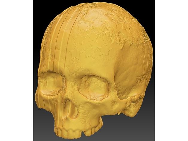 Half Skull American 3d model