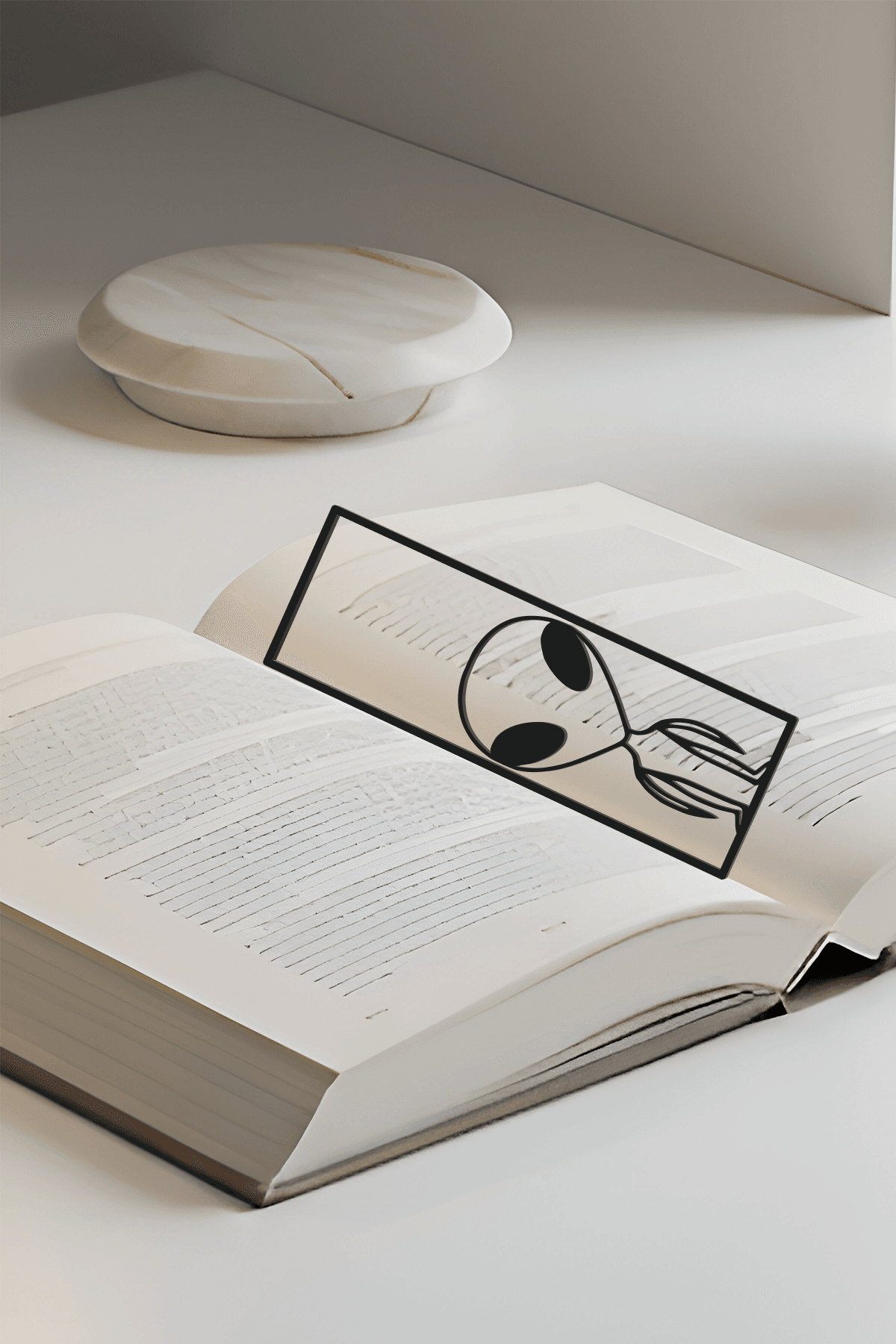 Alien Bookmark, Creative Bookmark, Gift Idea 3d model