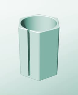 CH162-250-S Modular Stacking slotted container for home decor 3d model