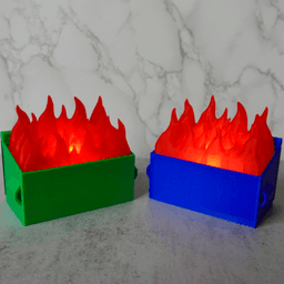Dumpster Fire LED Tea Light 3d model
