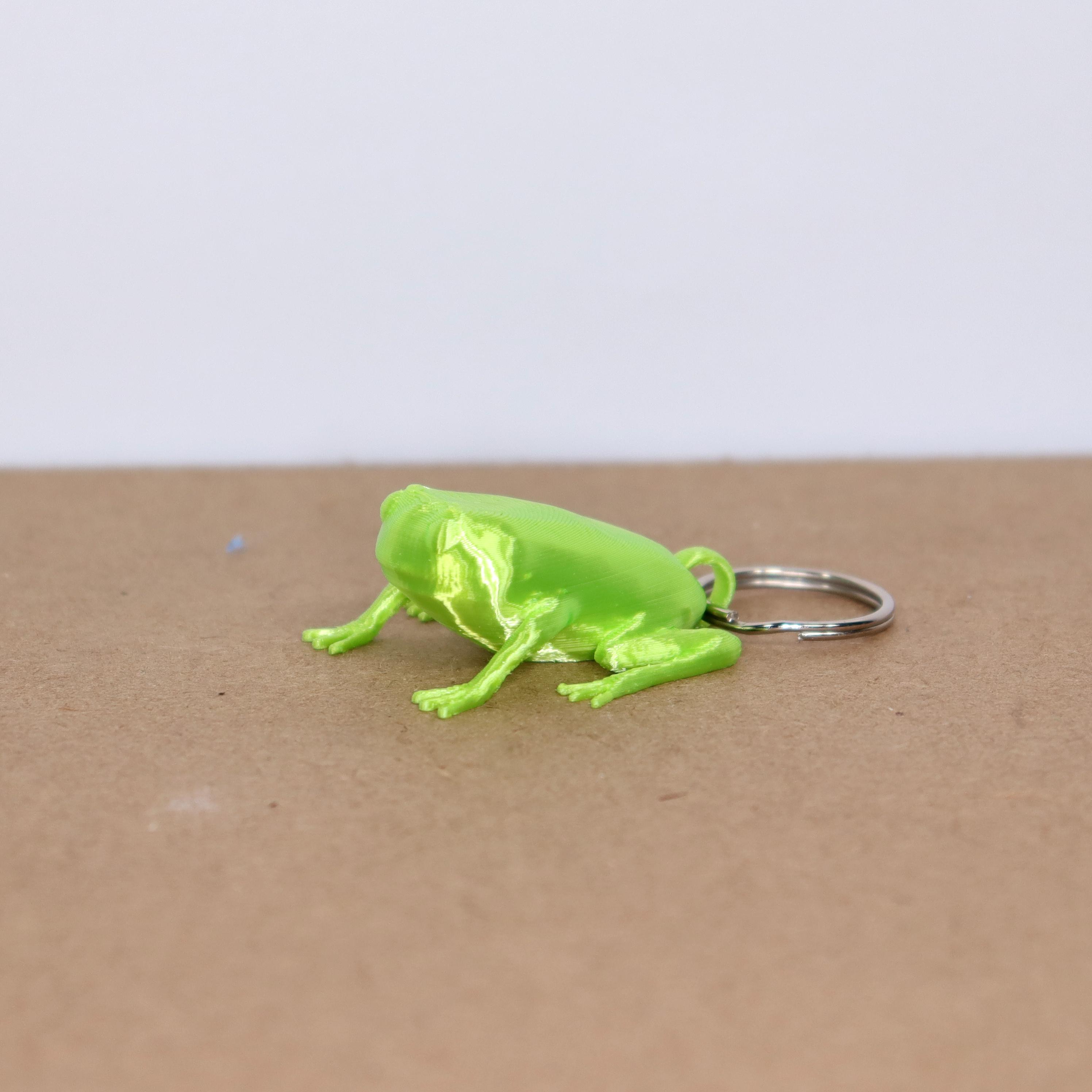 Green tree frog keychain 3d model
