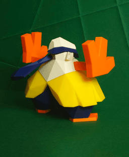 Hariyama Low Poly Pokemon 3d model