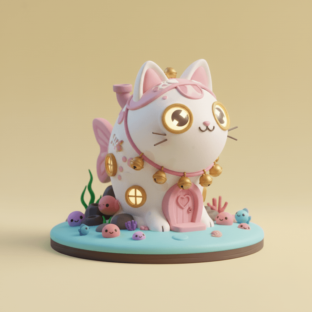 OCEAN KITTY HOUSE – MINOVA ORIGINALS STL 3d model