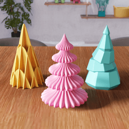 Christmas Tree Set V5 - Minimal Pine Tree Collection 3d model