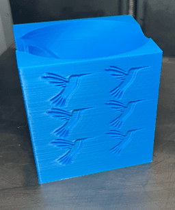 50mm Stackable, Multiboard Mountable Bottle Holder Humming Bird Inset 3d model
