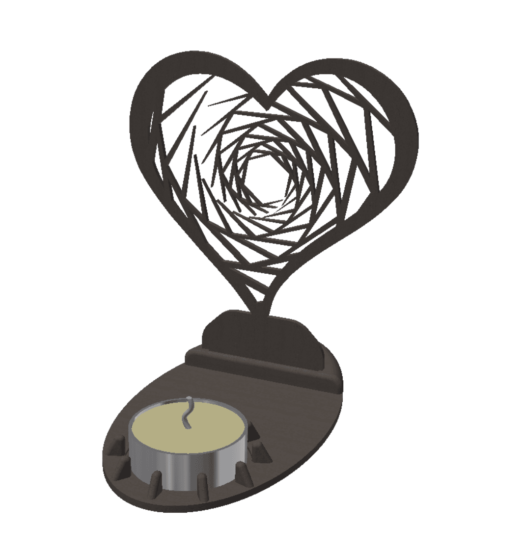 Candle Holder Decoration 3d model
