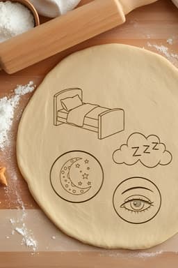 Sleeping Set Cookie Cutter, Biscuit Cutter 3d model
