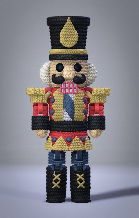 Crochet Nutcracker 3d model