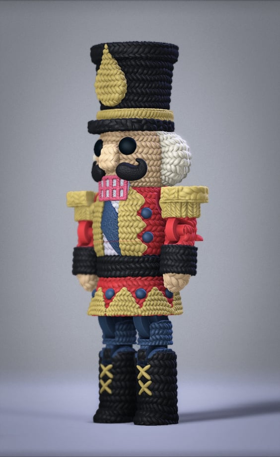 Crochet Nutcracker 3d model