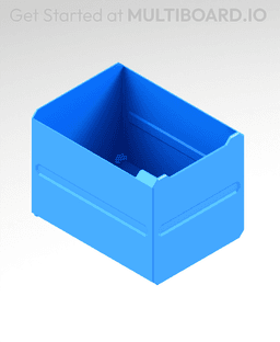2x2x2.5 LU - MultiBin Simple Drawer 3d model