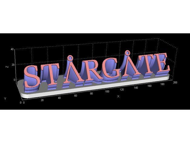 StarGate Desk Logo 3d model