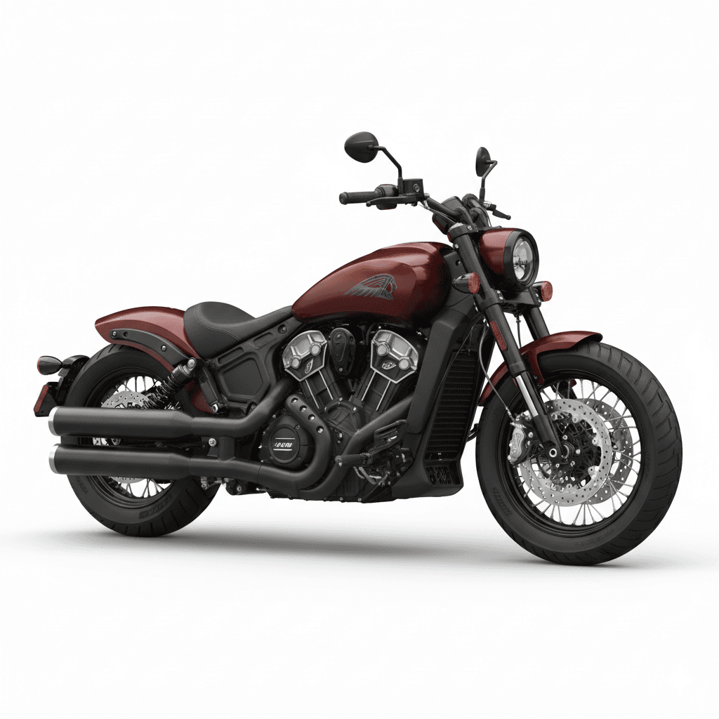Indian Chief Bobber Cruiser Motorcycle 3d model