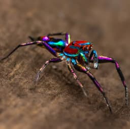 Elegant Golden Jumping Spider 3d model