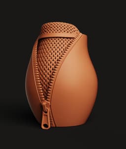 Unzipped Geometric Vase | Modern Architectural Planter | Decorative Desktop Art 3d model