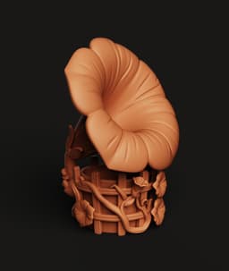 Flower Gramophone STL | Vintage Audio 3D Print | Floral Organizer 3d model