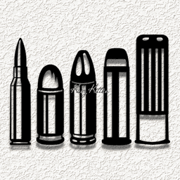 gun bullets WALL ART HOME DECOR 3d model