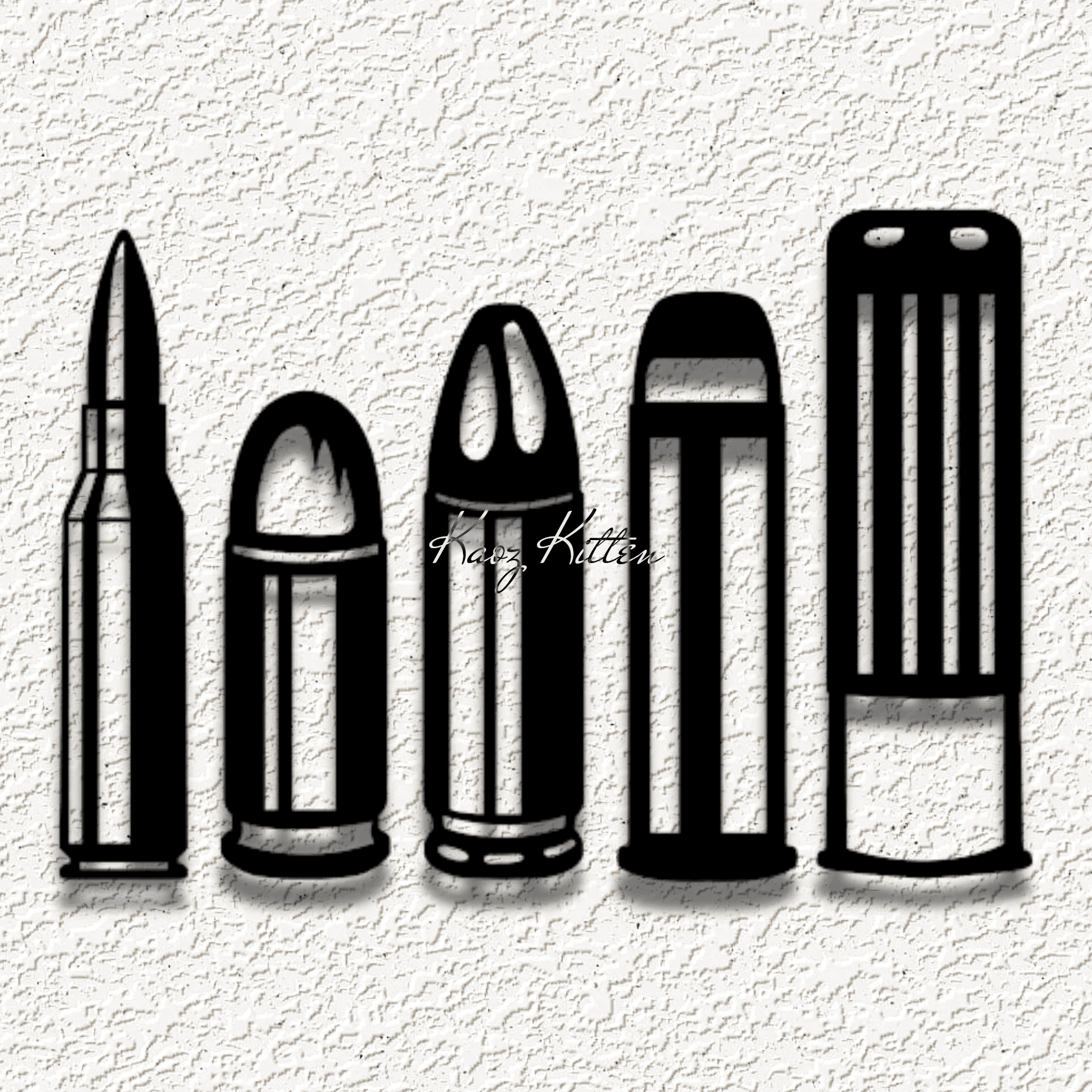 gun bullets WALL ART HOME DECOR 3d model