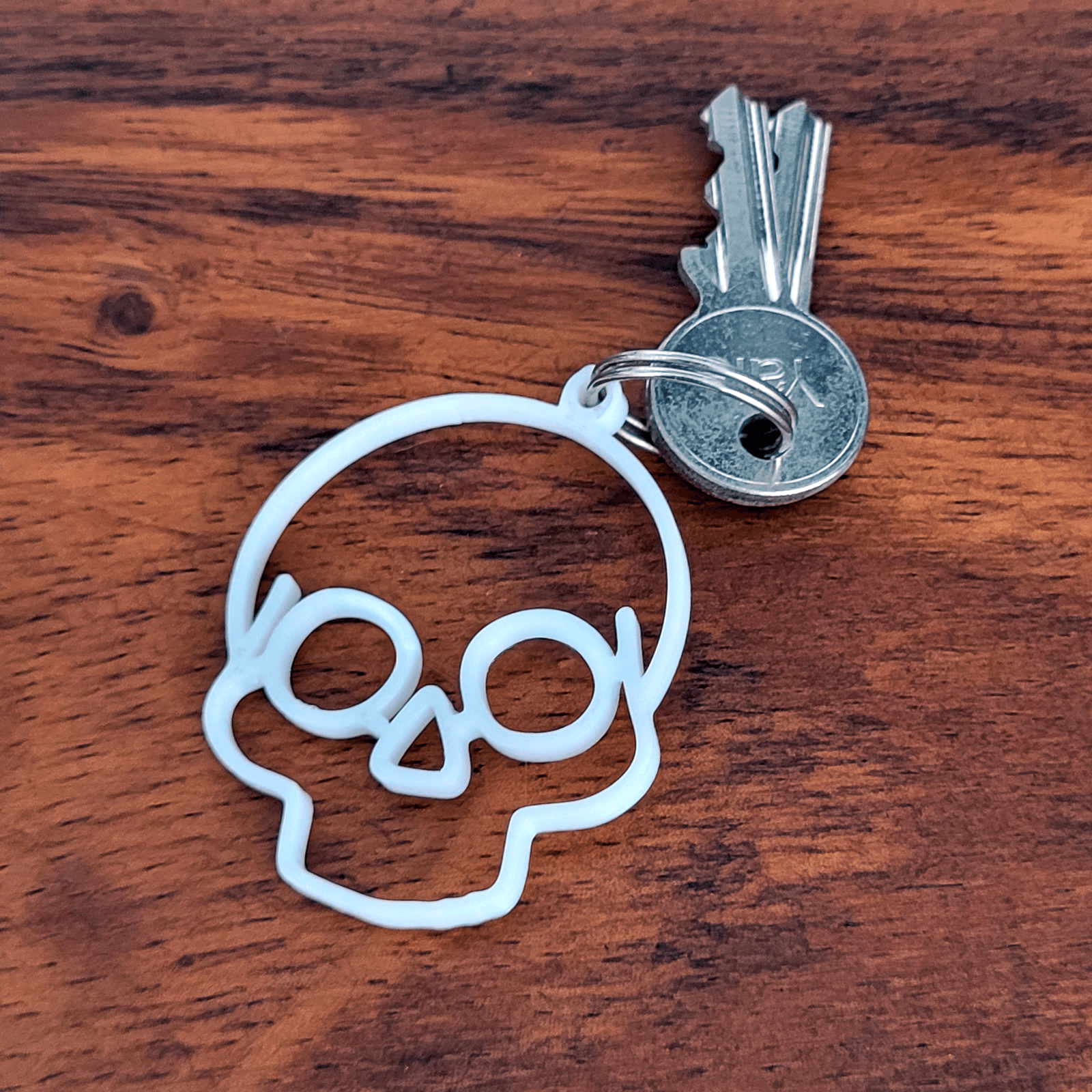 Skull Silhouette Keychain 3d model