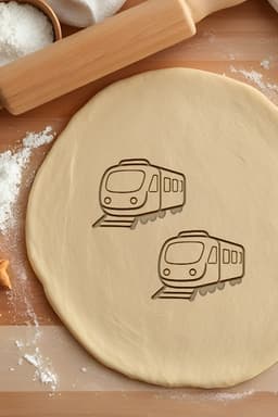 Train Cookie Cutter, Biscuit Cutter 3d model