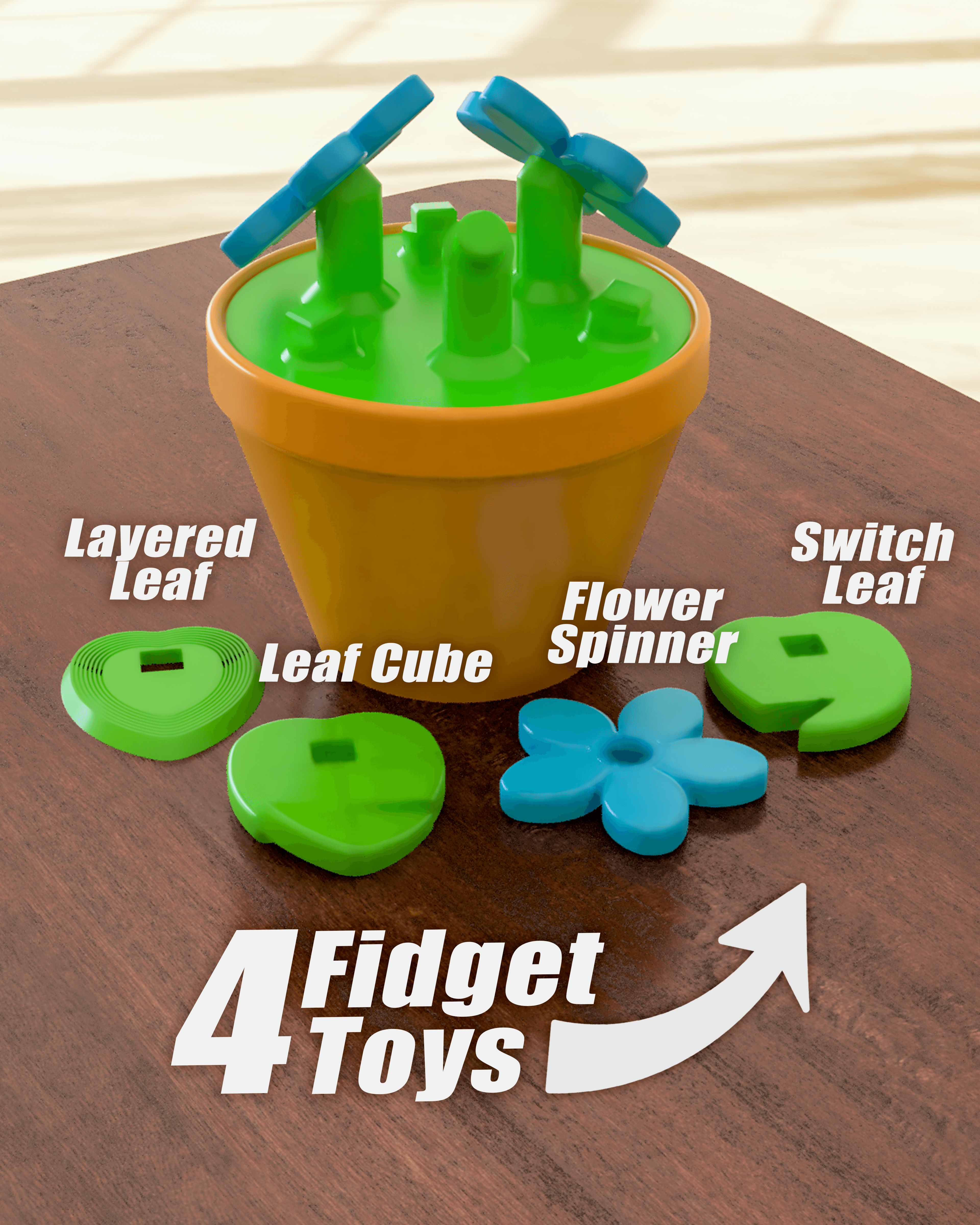 Fidget Flower - Never Bored Again 3d model
