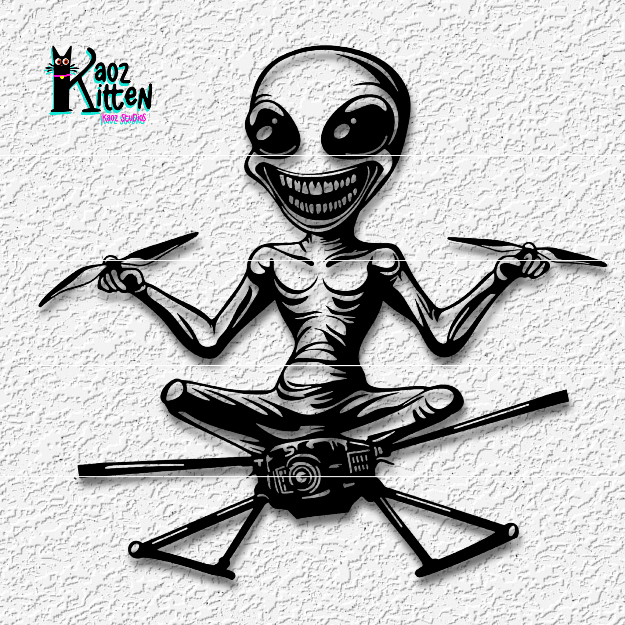 Alien Drones wall art Outer world drone space decor 3d model