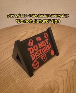 Reversible Do Not Disturb Desk Sign – 3-Sided Work Status Indicator 3d model