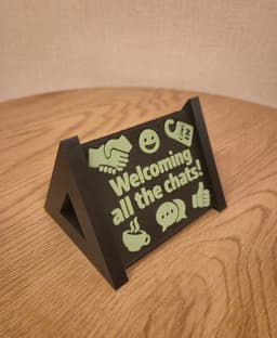 Reversible Do Not Disturb Desk Sign – 3-Sided Work Status Indicator 3d model
