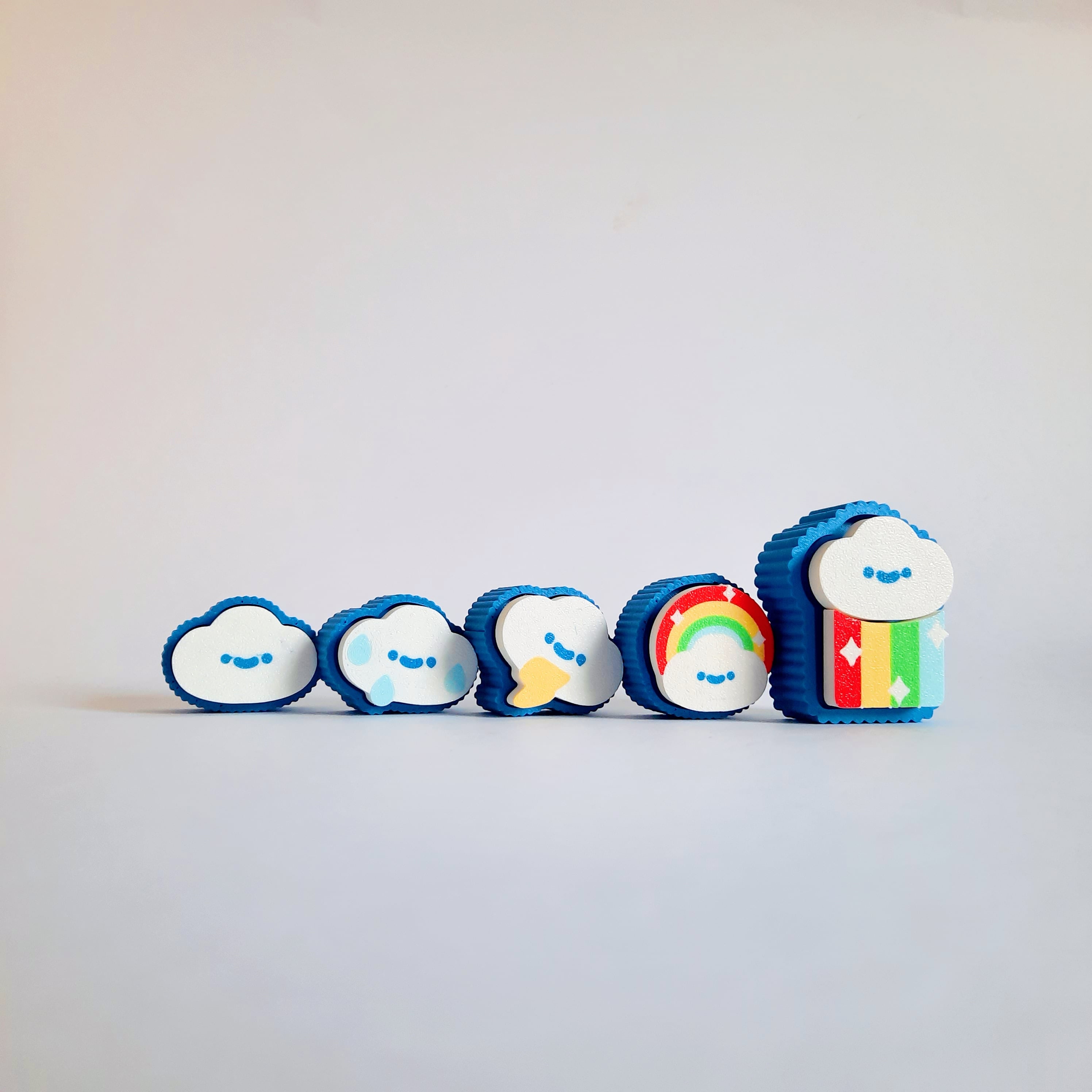 Cute Clicker Sky Collection | No AMS | Print-in-place | Support-free 3d model