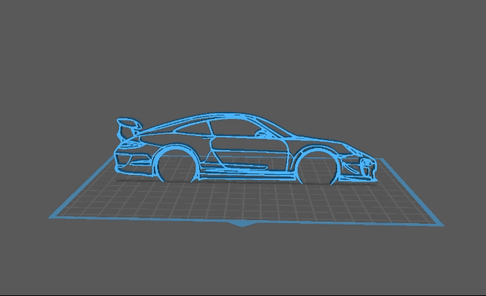 Porsche - 997 GT3 RS Wall Art 3d model