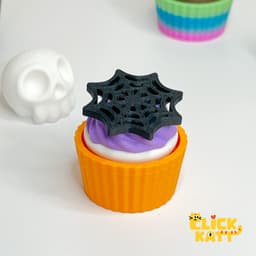 Halloween Cupcake - Clicker Fidget Toy Keychain 3d model